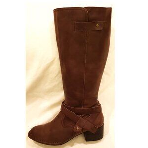 UGG Knee High Leather Boots Sz-9.5 Brown